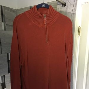 Eddie Bauer Half Zip Sweater in Red L